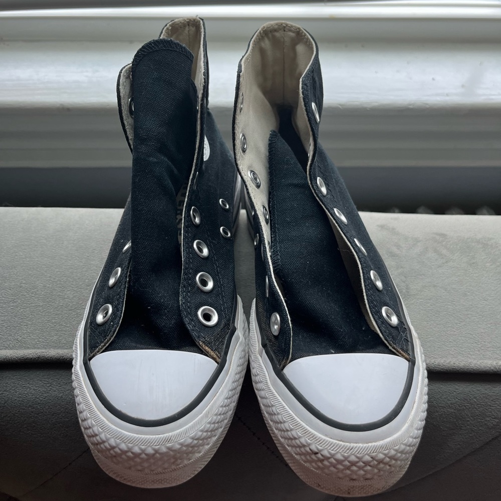 Black High Top Platform Converse